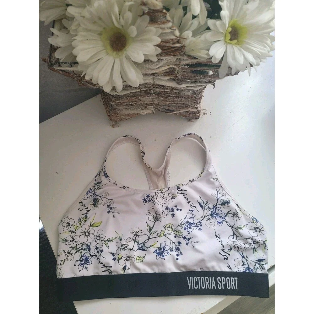 Victoria's Secret Pink Ultimate Sports Bra XL Floral Retro Y2K Athleisure